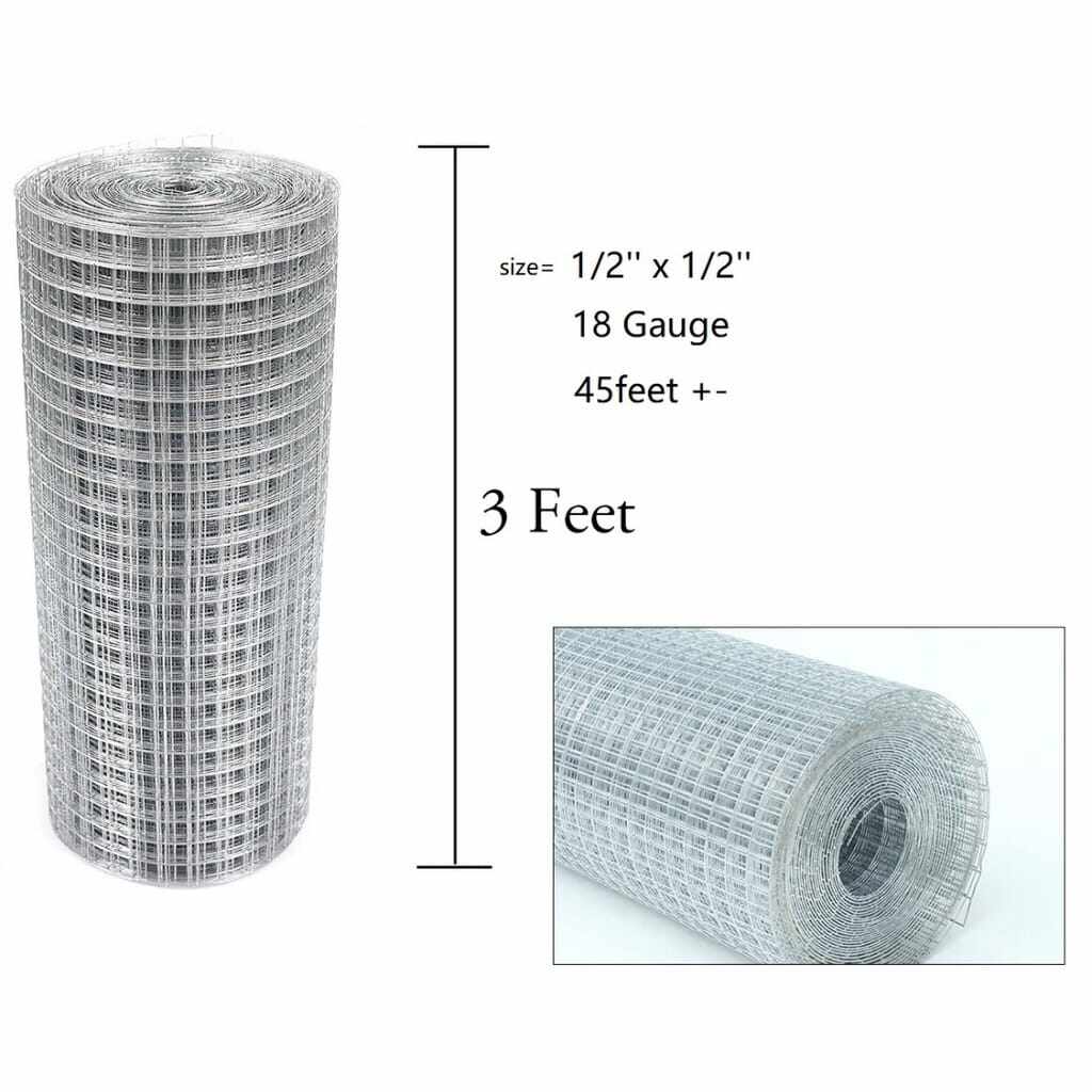 Galvanized Wire Mesh Netting Dawai Jaring Besi 1roll 1 2 X1 2 X 45feet Lazada
