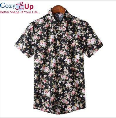 Cozy Up Stylish Print Hawaiian Aloha Shirt Men Summer New Short Sleeve Beach Shirts Mens Holiday Party Vacation Clothing