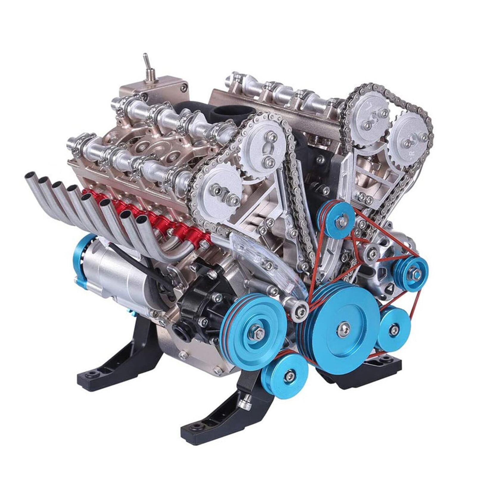 Model Engine Building Kit 4 Cylinder Full Metal Car Engine Assembly Kit