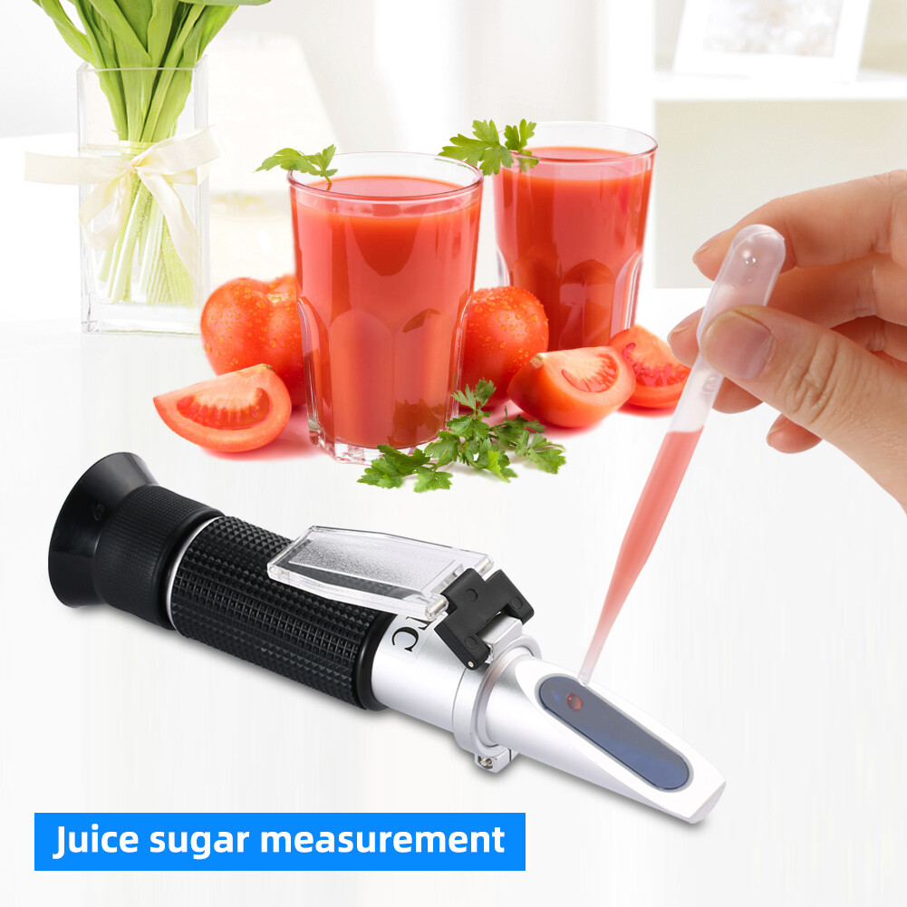 Yieryi 0-32% Brix Refractometer sugar Refractometer Ror Brix Sugar Beer ATC Optical Test Meter With Leather box