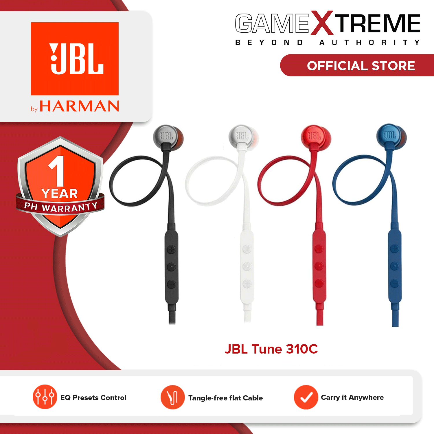 《325》JBL điều chỉnh Tune 310C loại USB C có dây Hi-Res Tai nghe trong tai
