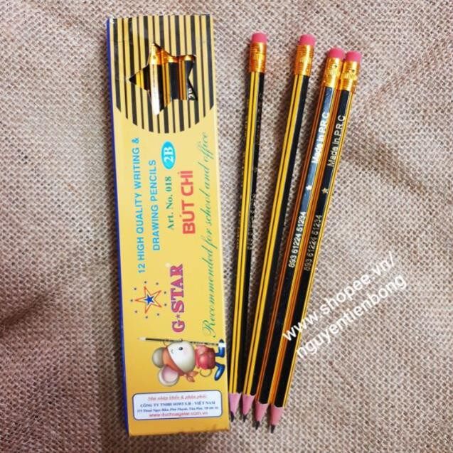 Vpp trí tuệ ] - 12 cây bút chì gỗ 2b cao cấp - brendo ]