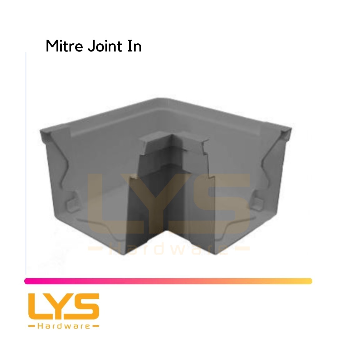 Lyshardware F Pvc Gutter Mitre Fitting Grey Pvc Rainwater