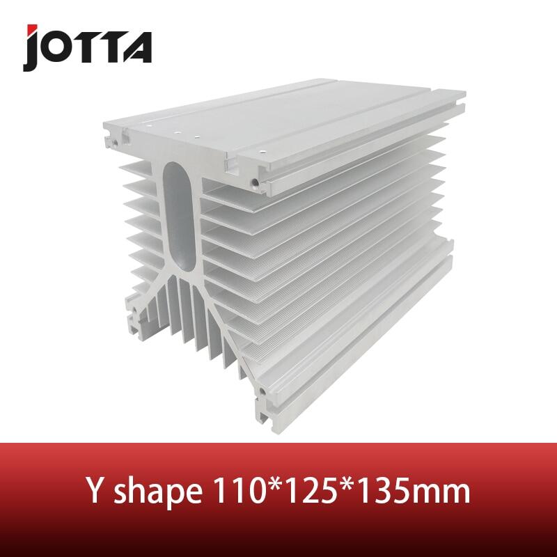 Y shape 110135mm aluminum three solid state relay ssr heat sink for less than 100a