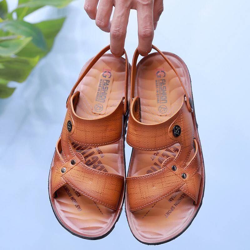 Men's Sandals Shoe Ventilate Antiskid Comfortable Shoes Black Sandals