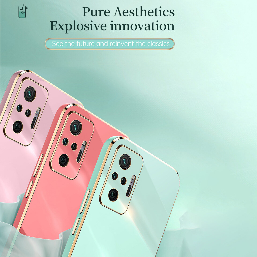 Lenuo vỏ điện thoại gọng vuông silicon Ốp điện thoại mềm mạ 6D sang trọng cho Xiaomi Redmi Note 12 11S 11 Pro 5G 12 Pro + 5G 9S 7 8 Pro 9 10 Pro Max 10 5g sáng bóng vỏ điện thoại Ốp lưng