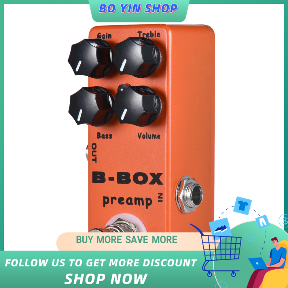 MOSKY B-Box Electric Guitar Preamp Overdrive Effect Pedal Full Metal Shell True Bypass