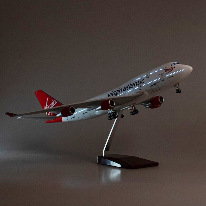 Diecast B747 Aircraft British Airline Model 47CM Virgin Atlantic 747 ...