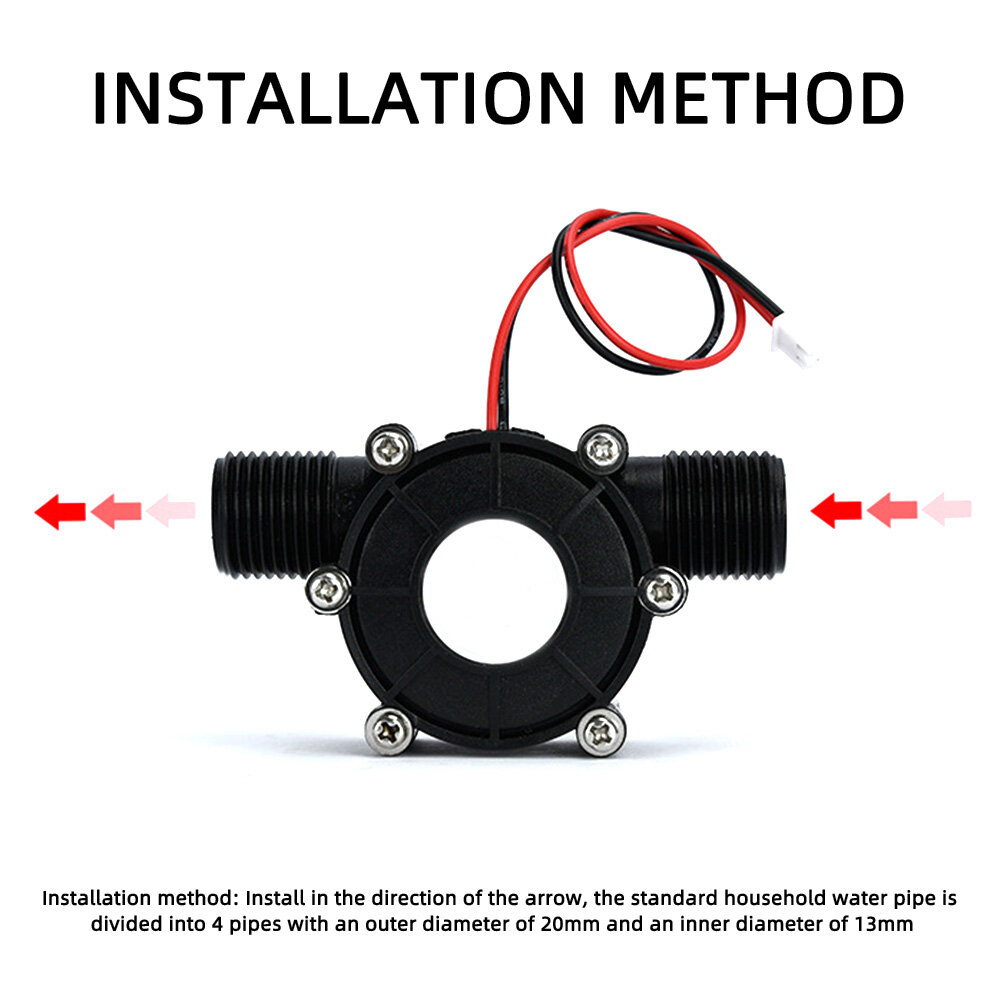 Original Aideepen DC 5V/12V/80V Micro Hydro Generator DC Water Flow Generator Turbine Generator Hydroelectric Tap Water Flow Hydraulic DIY