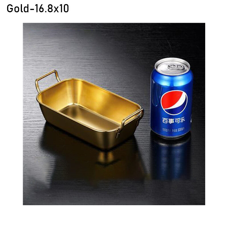 KS Stainless steel French fries basket creative snack basket fried chicken basket snack basket plate with fried food golden dish basket