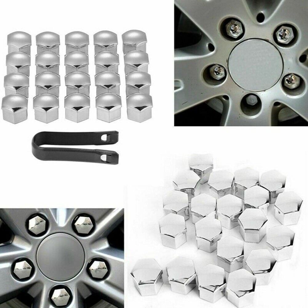 Wheel Nut Covers Wheel Nut Bolt Cap Nuts Wheel Nut Cap 21mm Silver Plating