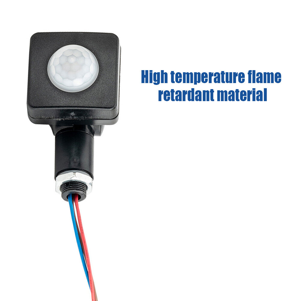 diymore Công Tắc Cảm Biến Chuyển Động Hồng Ngoại Cơ Thể Người Mini AC85-265V Đèn Pha LED Máy Dò Cảm Biến Chuyển Động PIR Cảm Biến Chuyển Động Ngoài Trời Chống Nước Công Tắc Điều Chỉnh PIR 12MM