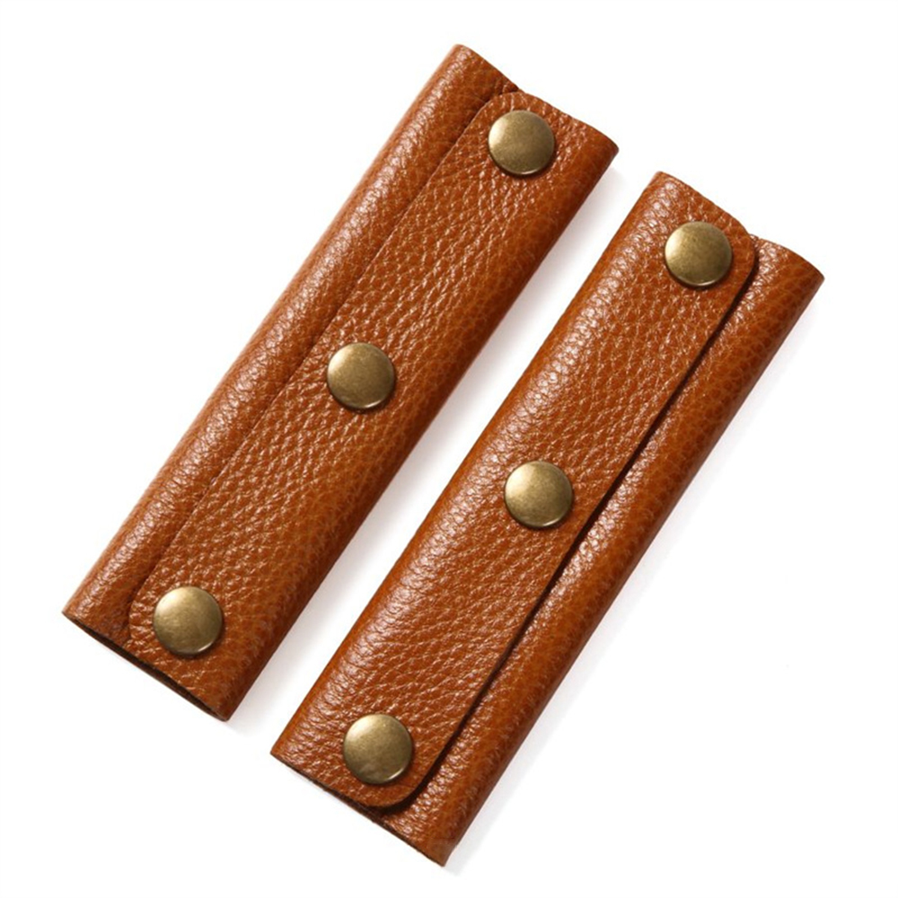 Suitcase Grip Protective Cover Luggage Bag Handle Wrap Leather Anti-Stroke Stroller Shoulder Strap Pad Luggage Bag Grip Leather Grip