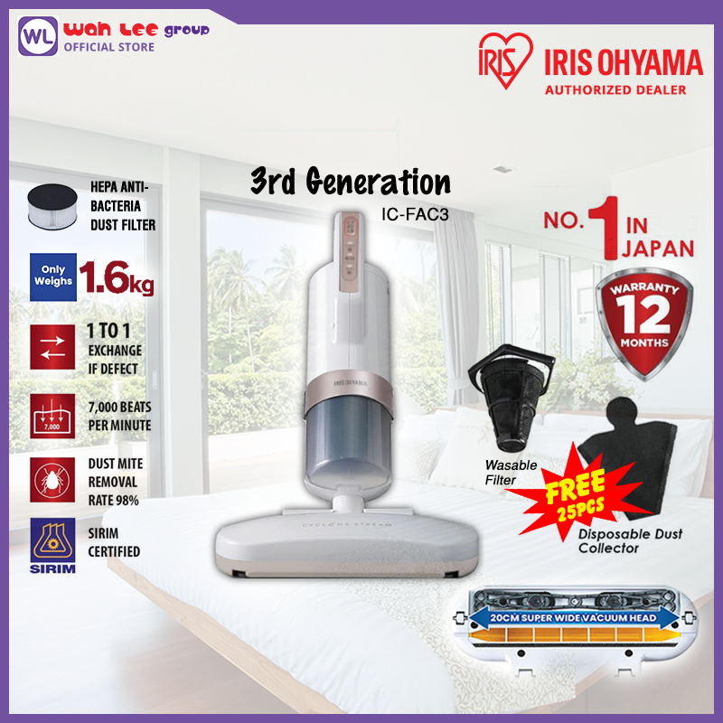 3rd Generation Iris Ohyama Dust Mite Vacuum Cleaner ICFAC3 WAH LEE