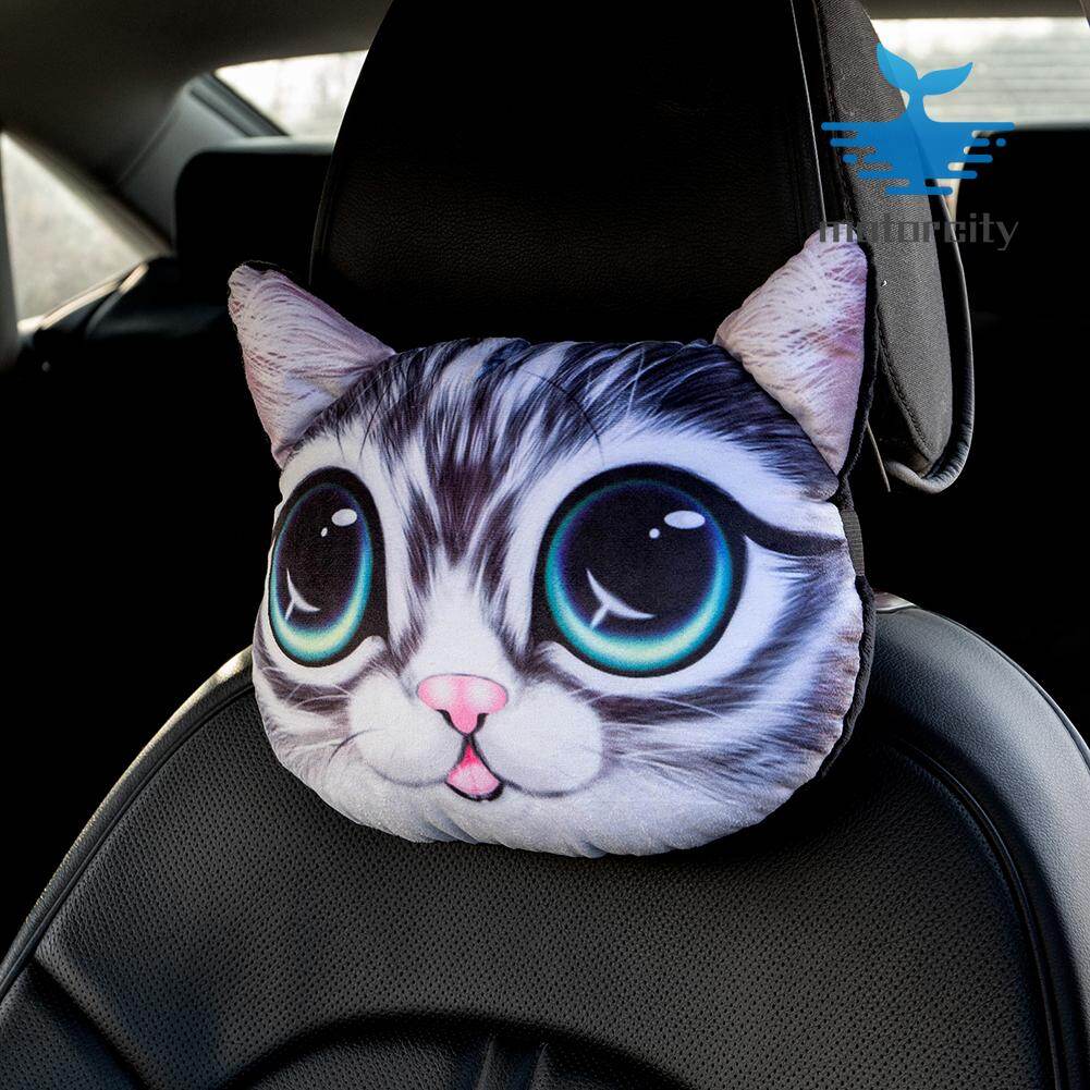 3D Cartoon Animal Car Headrest Pillow Comfortable Durable Neck Pillow Universal Auto Accessories