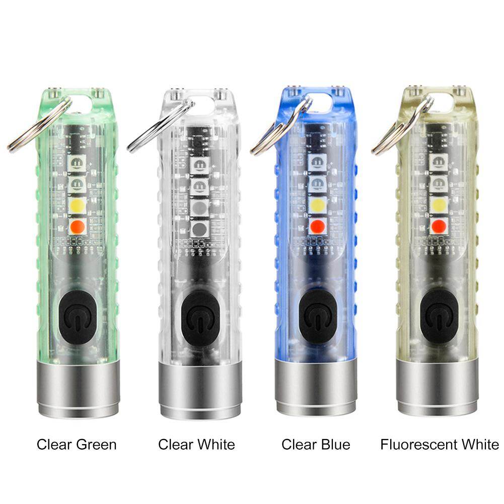 Đèn Pin Móc Khóa Mini LED SST20 Cắm Trại Đèn Tím UV 400lm Chống Nước