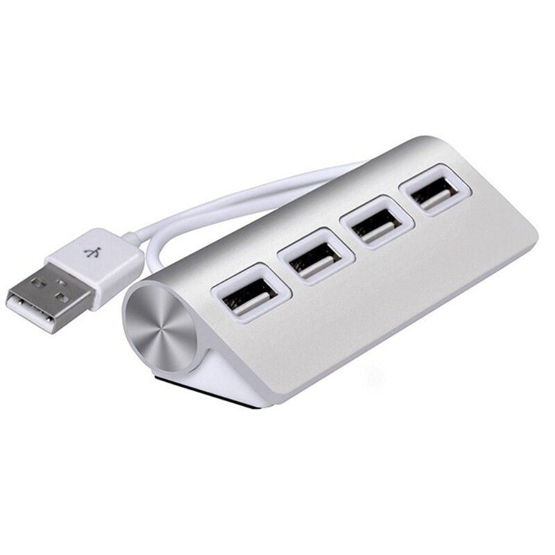 4 port usb2.0 hub splitter aluminum alloy adapter power charging usb 2. hub for multi-device desktop pc