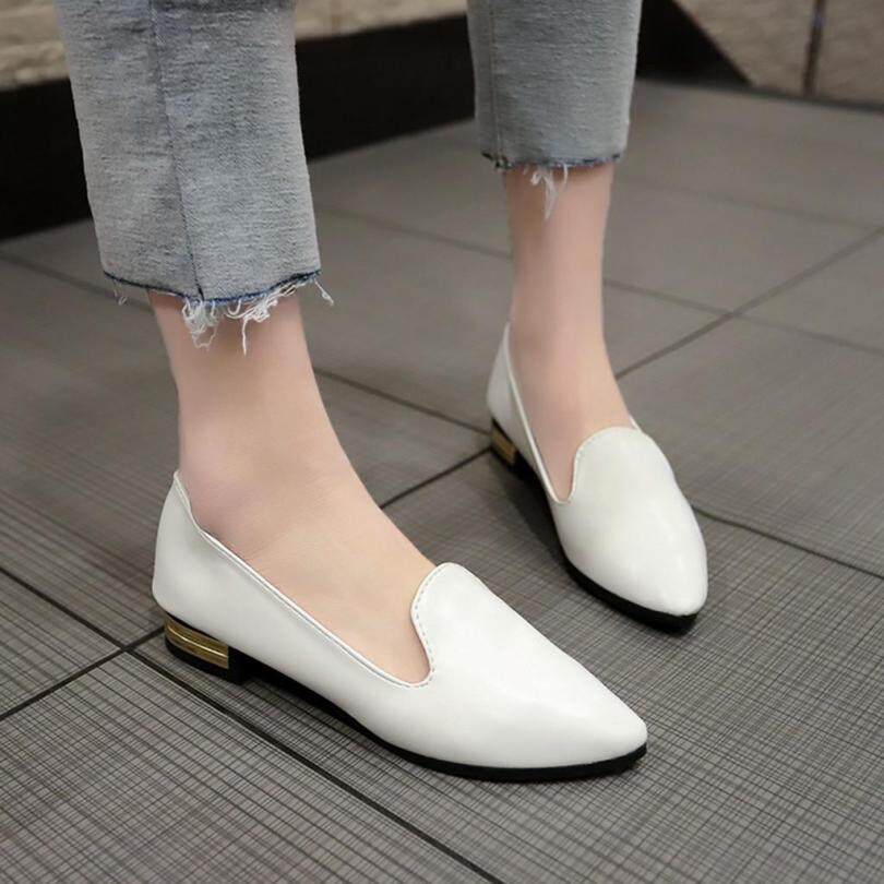 Giày Lười Nữ Thời Trang WSS Giày Đế Bằng Giản Dị Dép Đơn giá rẻ