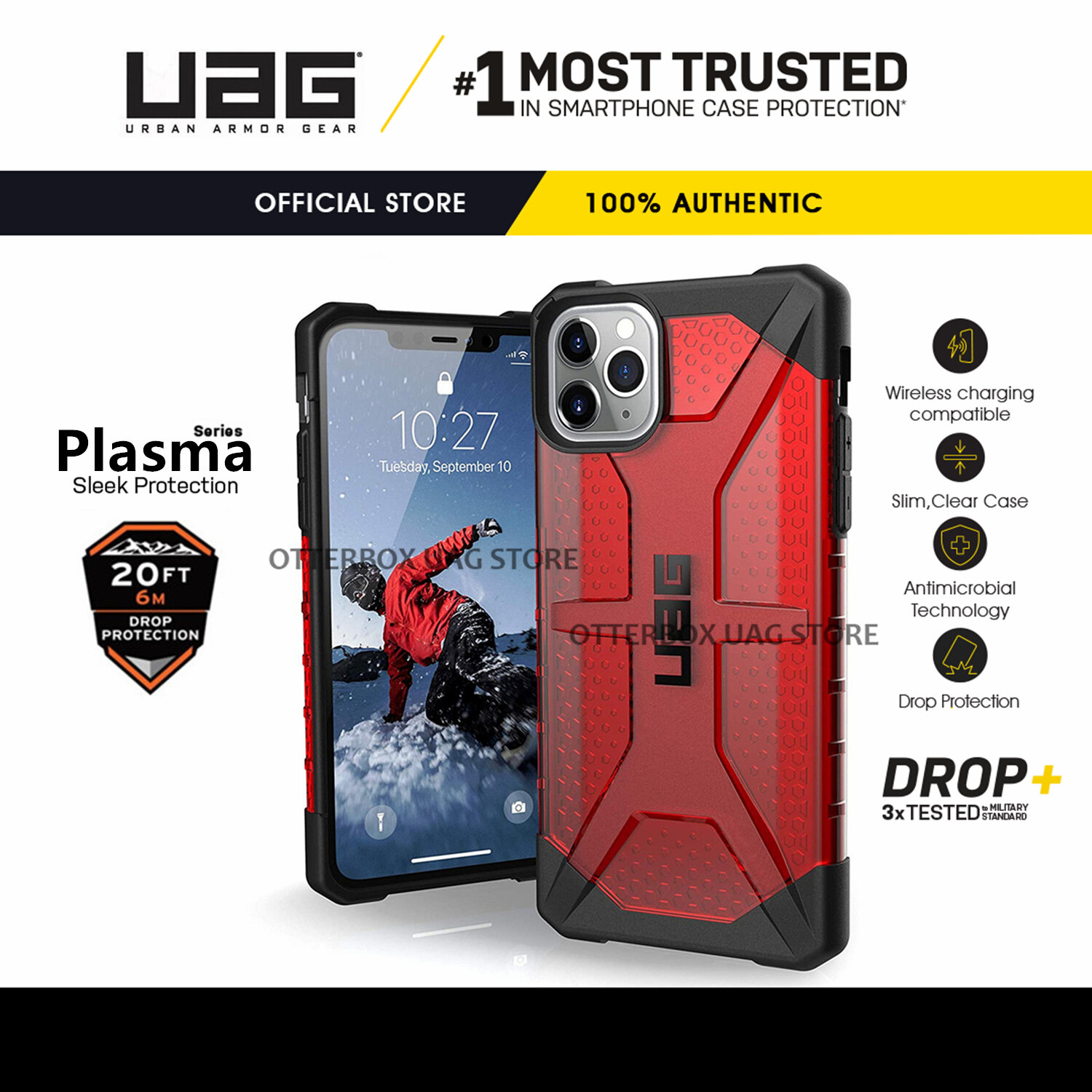 Ốp lưng uag plasma cho iphone 11 pro max / 11 pro / 11 / iphone xs max / xr / xs / x / iphone 8 7 plus