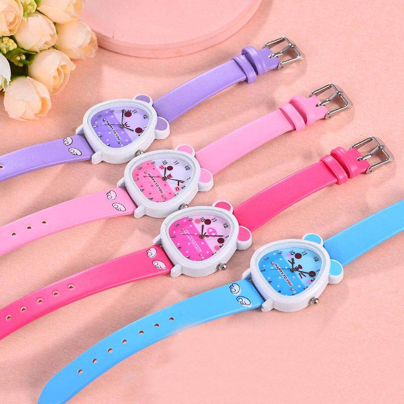 Hamster Shaped Dial Quartz Wrist Watch with PU Leather Strap Cute