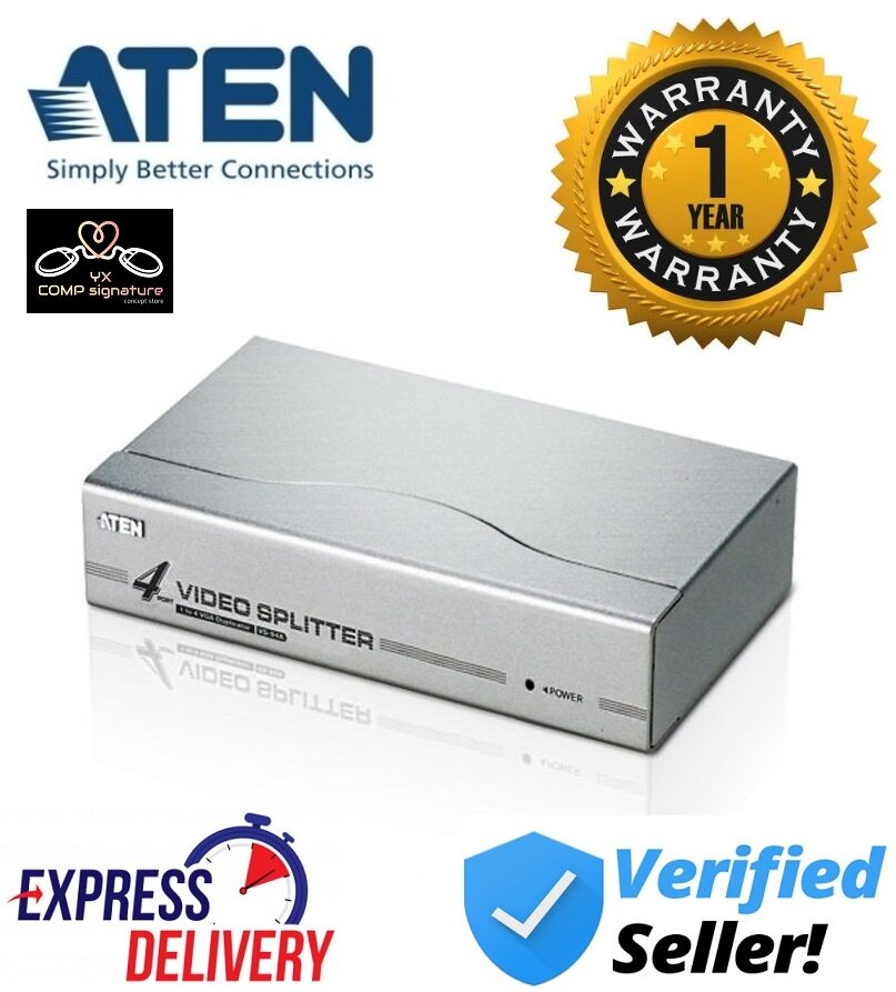 ATEN VS94A 4-Port VGA Splitter (350MHz 