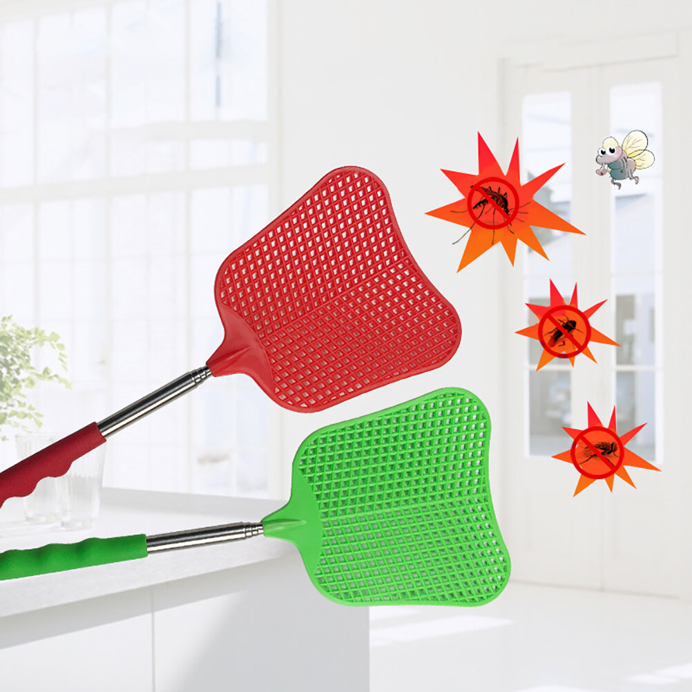 3pcs Stainless Steel Retractable Fly Swatter Fly Killer Anti Mosquito