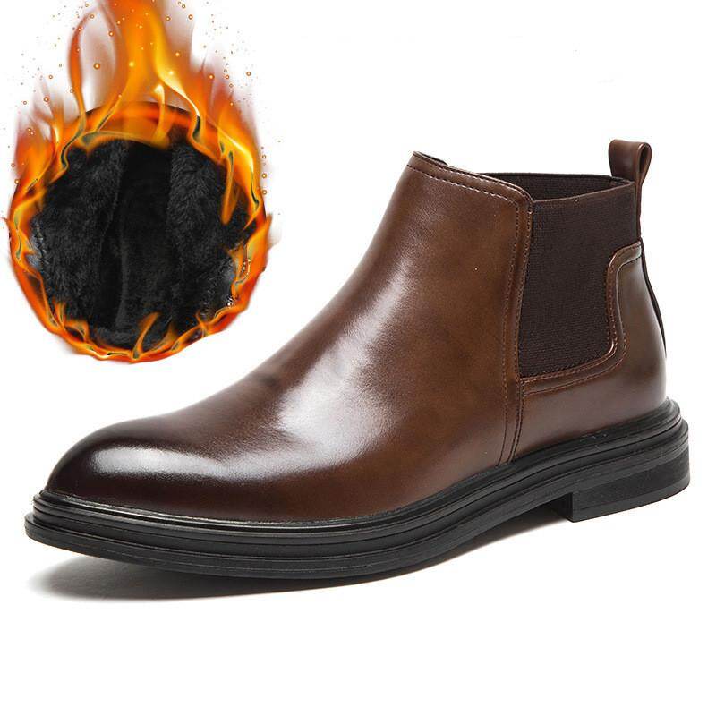 New Fashion Autumn Winter Men Genuine Leather Boots Shoes Men Ankle Boots Fashion Autumn Winter Men Boots Size 38-48