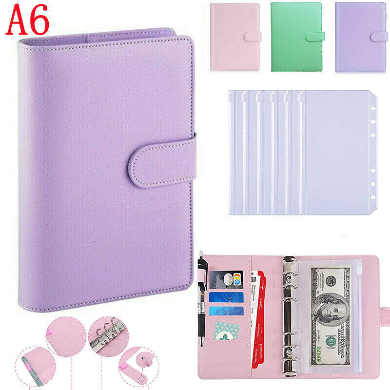 Money Saving A6 Zipper Wallet Envelopes Notebook Planner