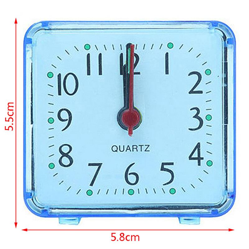 NEW Cute Student Alarm Clock Square Bedside Compact Clock Desktop Decor Clock