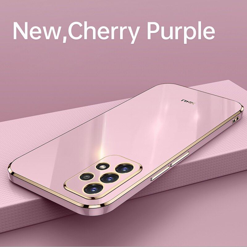 Samsung Galaxy A32 4G Case Shockproof Soft Silicone Electroplating Back Cover Case Samsung A32 4G Phone Casing