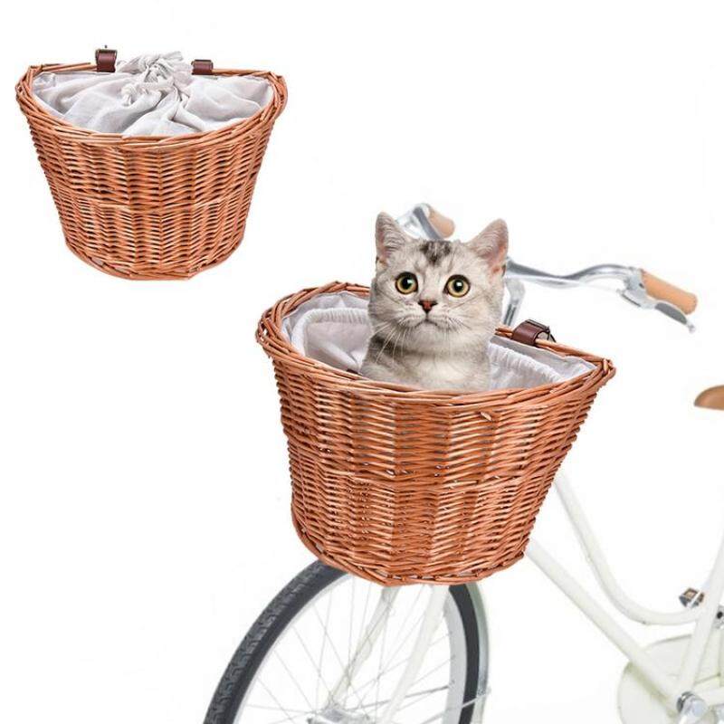 Giỏ Xe Đạp Cho Pet Carrier Dệt Giỏ Xe Đạp Phía Trước Tay Lái Wicker Giỏ Xe Đạp Nhỏ Cho Người Lớn Trai Cô Gái Xe Đạp