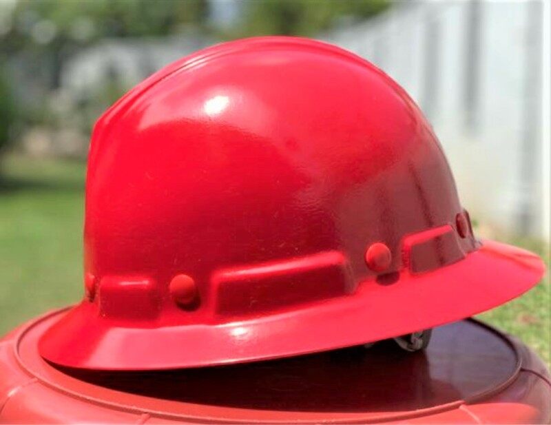 Tanizawa 177 Safety Helmet FULL BRIM Fibre Glass Topi Kerja Site Keselamatan Lelaki Perempuan RED