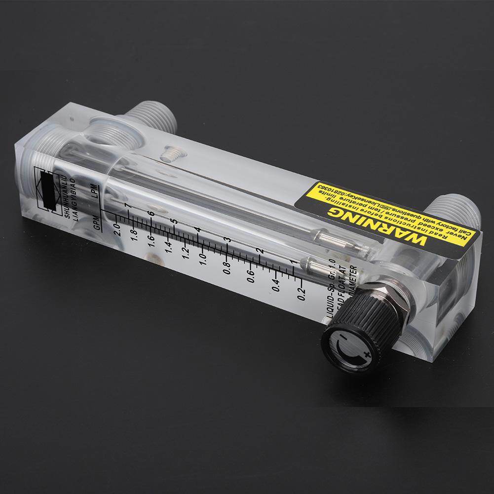LZM-25T 0.2-2GPM Acrylic Panel Type Flow Meter Liquid Flowmeter G1/4'' G1/2'' HT
