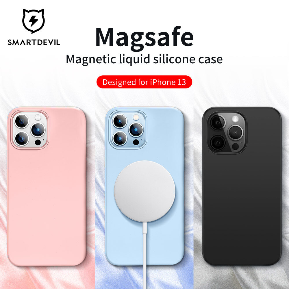 SmartDevil Phone Case For iPhone 15 Pro Max Case iPhone 14 Pro Max Case iPhone 14 Pro iPhone 14 plus iPhone 15 Pro Case iPhone 15 Case iPhone 15 Plus Magsafe Silicone Protect Case Cover Solid Color Cute Soft