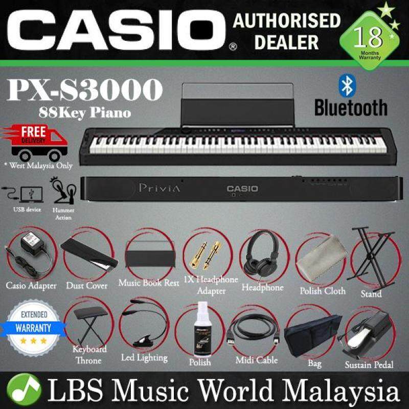 Casio PX-S3000 88 Keys Digital Piano Keyboard Portable Package Electric Keys (PXS3000 / PX3000) Malaysia