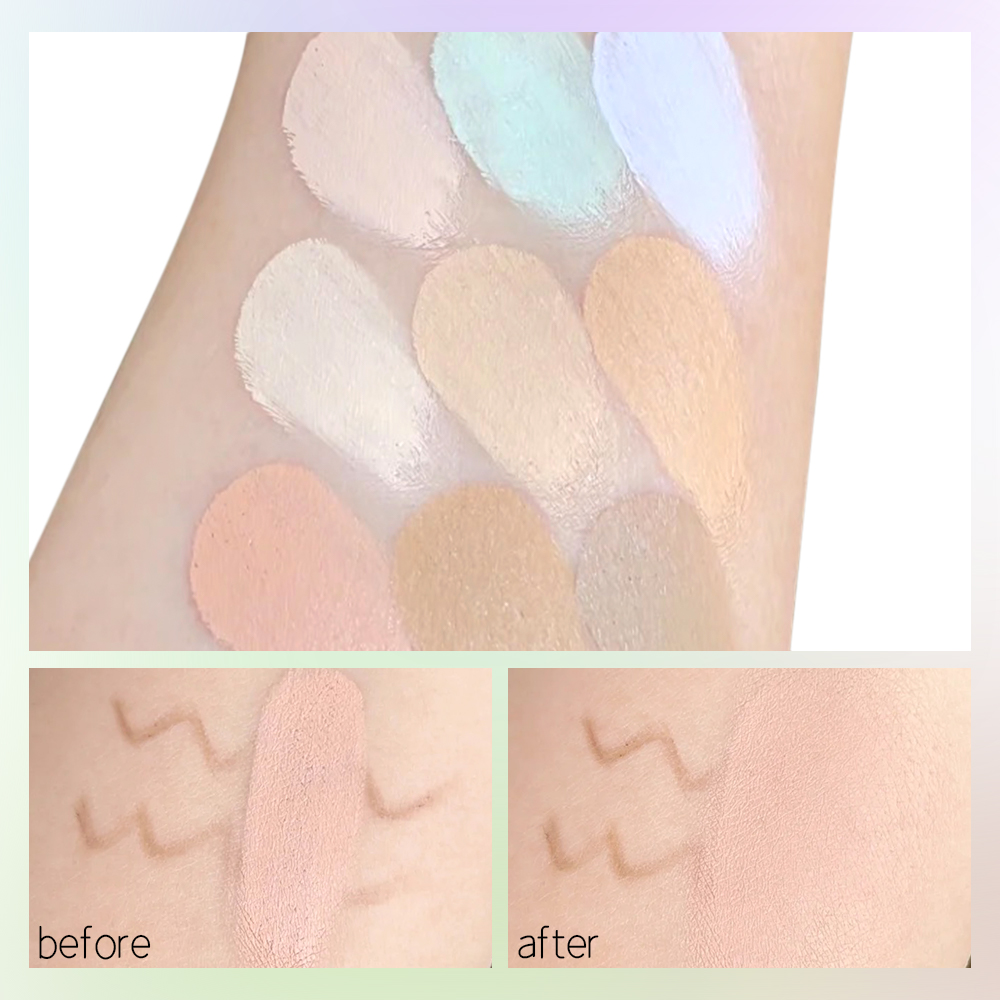 Dorisna 9 Colors Face Concealer Makeup Professional Face Highlighter Concealer Palette Smooth and Moisturizing Texture Cream Contour Makeup