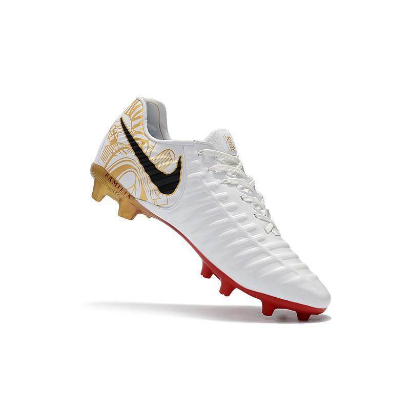 NIKE TIEMPO LEGEND VII FG Emas Putih Pria Rendah Sepak Bola Olahraga Sepatu 39-45