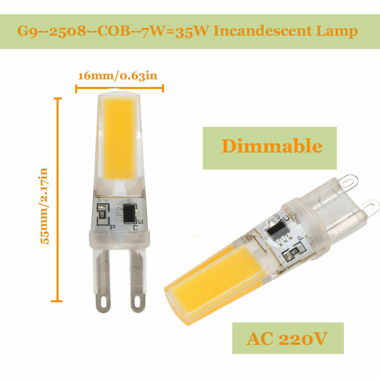 Dimmable G4 G9 LED Lamp Bulb AC/DC 12V E14 220V 7W COB SMD LED Lighting Lights Replace 50W Halogen Spotlight Chandelier Lampada