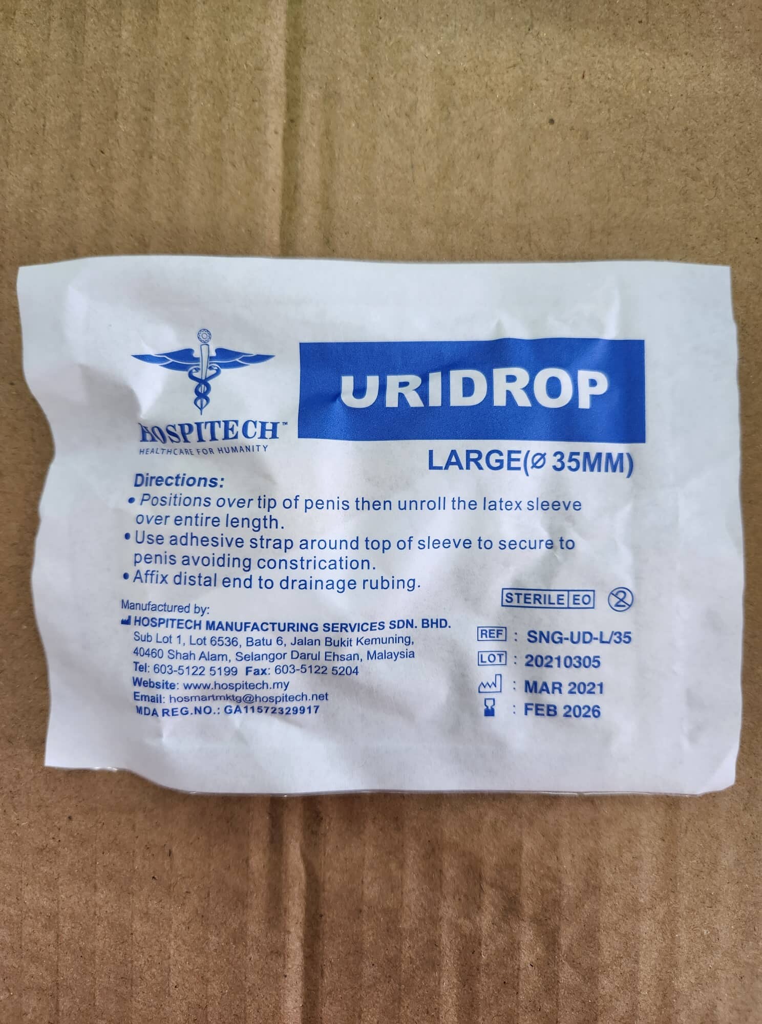 URIDROP Male External Catheter (condom catheter) L35MM/PCS Lazada
