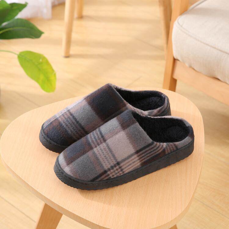 Men/'s Womens Anti-Slip Memory Foam Slip-on Winter Slippers Flat Indoor Shoes