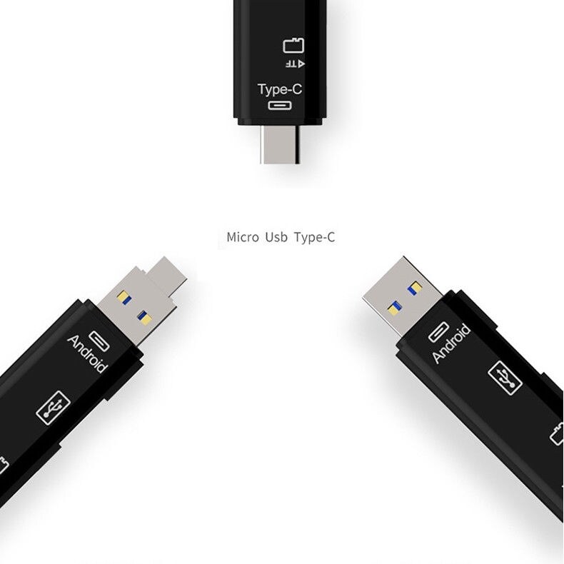 Micro sd usb tf otg to usb 2.0 adapter card reader for android ios tablet pc