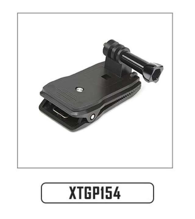 SHOOT Ba Lô Xoay 360 Độ, Kẹp Gắn Mũ Dành Cho Hero 8 7 6 5 Xiaomi Yi 4K SJCAM Màu Đen Phụ Kiện Eken H9 Go Pro 7