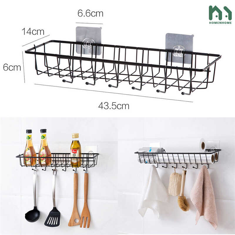 1pcs Wall Mounted Storage Rack With Hooks Seasoning Jar Shelf Kitchen Organizer Lazada Singapore - Wall Mounted Storage Shelving With Hooks 1pcs Wall Mounted Storage Rack With Hooks Seasoning Jar Shelf Kitchen Organizer Lazada Singapore - Wall Mounted Storage Shelving With Hooks