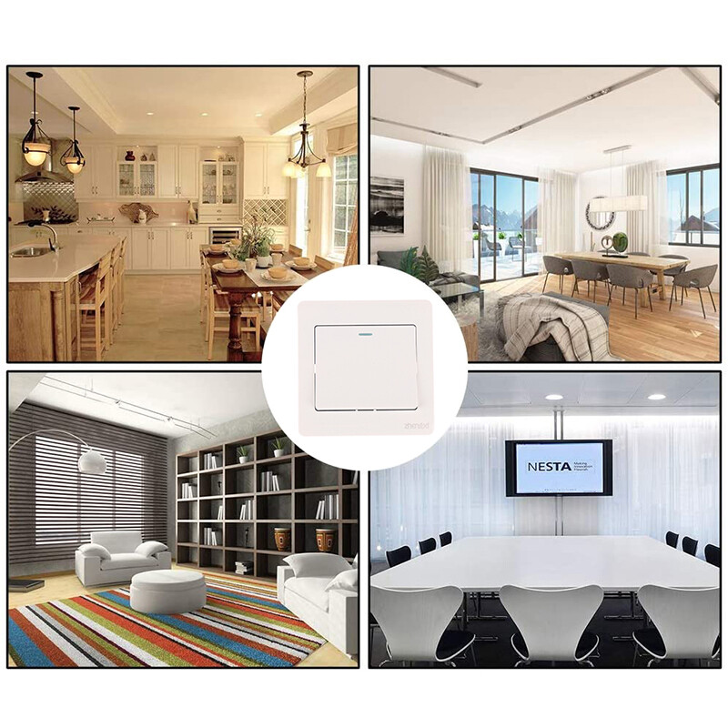 UNI 🔥Hot Sale🔥Wall Switch 1/2/3/4 Gang 1Way Button Wall Light Switch On / Off Push Button