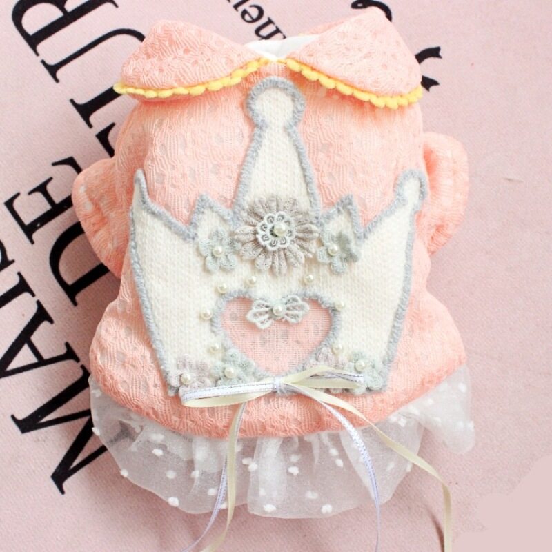 DY yêu thời trang chó ăn mặc công chúa Graze tutu váy len ấm Cardigan ladylike váy ren cho chó nữ shihtzu Teddy Pomeranian