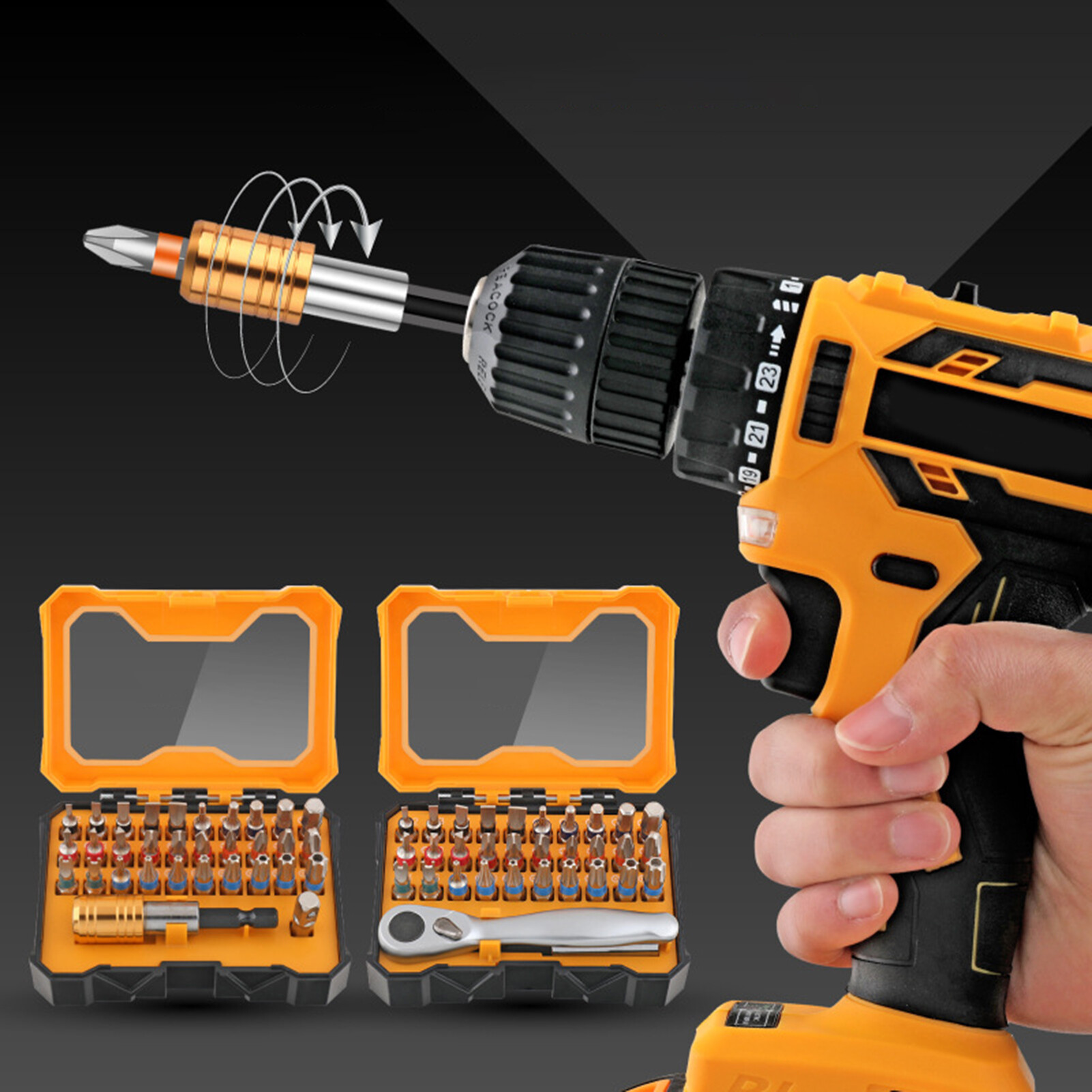 Farfi 1 Set Screwdriver Set Hardware Tool 32 in 1 One-way Cross Screwdriver Bits Head Workshop Supply Screwdriver Bits Head