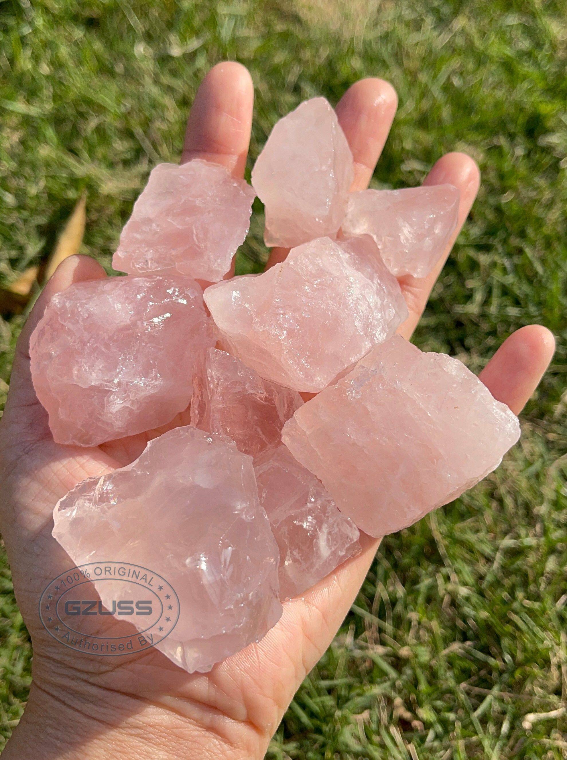 Đá tự nhiên thô thạch anh hồng thô