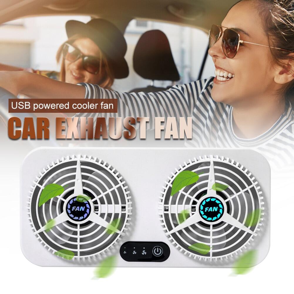 FN 【Ready Stock】 USB Powered Car Fan Vehicle Cooling Tool Vehicle Air
