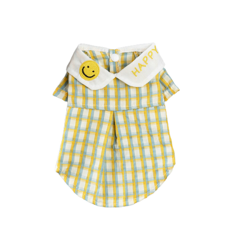 Pet T-Shirt, Cổ Bẻ In Kẻ Sọc, Trang Phục Cún Hai Chân Bằng Cotton Polyester Áo Cánh Cho Cuộc Sống Hàng Ngày
