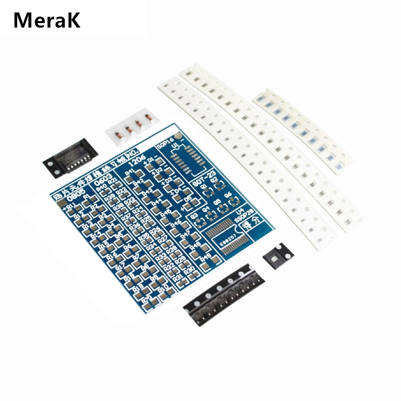 SMT SMD Component Welding Practice Board Soldering DIY Kit Resitor Diode Transistor By start Learning Electronic